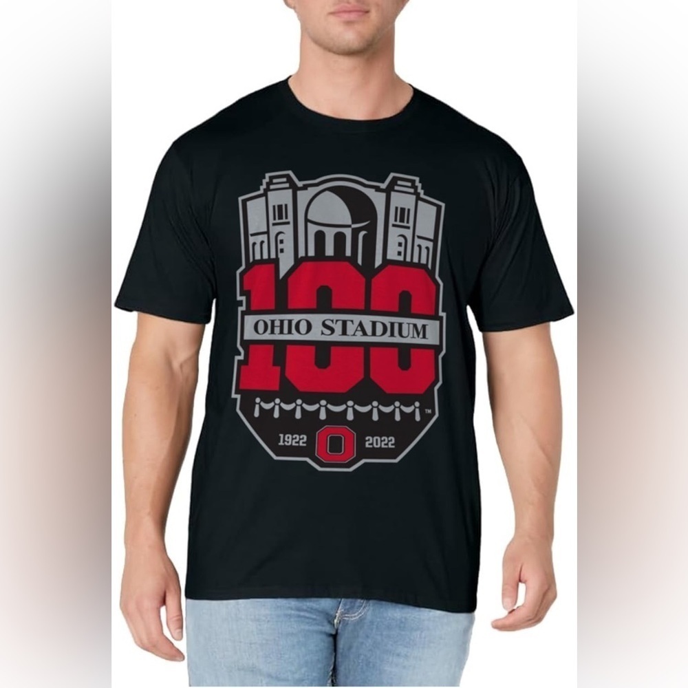 NWOT- Ohio State 100 Years Of Football Logo Officially Licensed T-Shirt